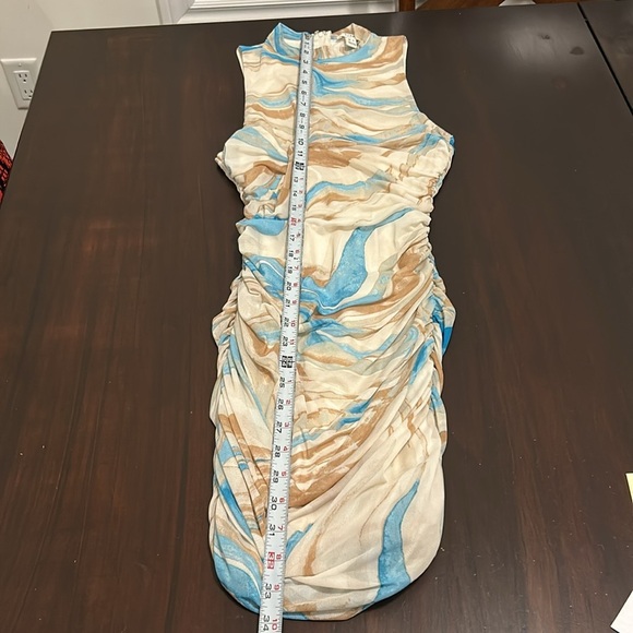 Privy Privately Privileged Ruched Bodycon Multicolour Sleeveless Midi Dress - Picture 4 of 15